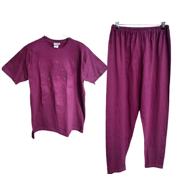 Vintage Pants - Vintage 90s Relaxed Pants Set